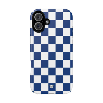 BLUE WHITE CHECKERBOARD | Tough Phone Case