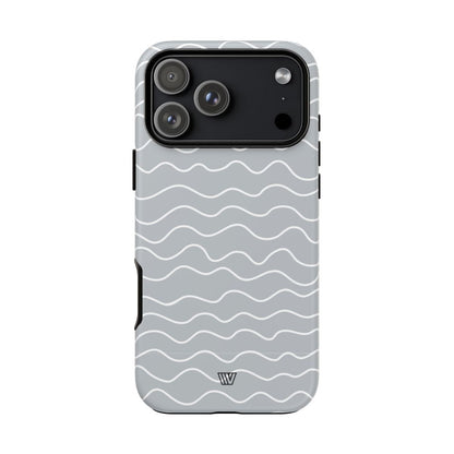 GRAY WAVES | Tough Phone Case