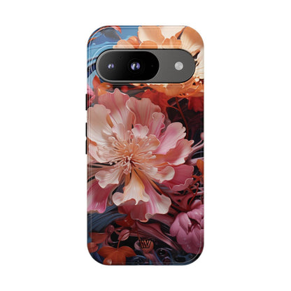 PAINT SWIRL FLOWERS | Tough Phone Case