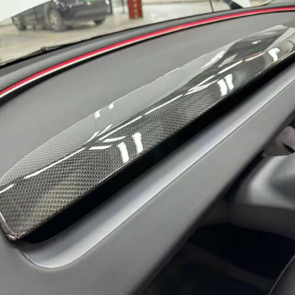 Real Carbon Fiber Replacement Dashboard Cover for Model 3 Highland / Model Y Juniper