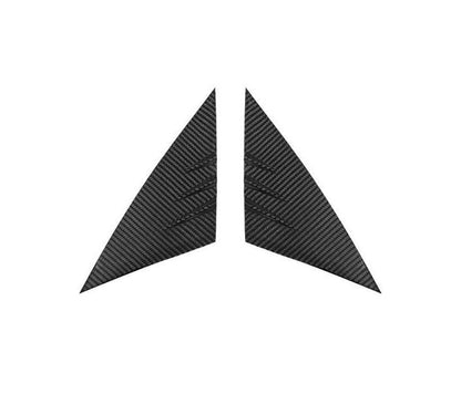 Real Dry Carbon Fiber A-Pillar Accent Overlays for Model 3 / Y