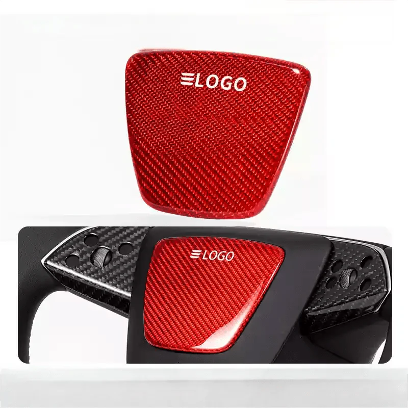 Real Dry Carbon Fiber Airbag Trim Cover for New Model Y & Model 3 Highland