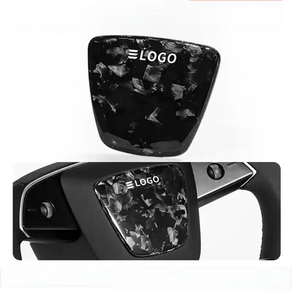 Real Dry Carbon Fiber Airbag Trim Cover for New Model Y & Model 3 Highland