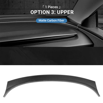 TESERY Real Dry Carbon Fiber Dashboard Cover Overlay for Model 3 Highland / Model Y Juniper