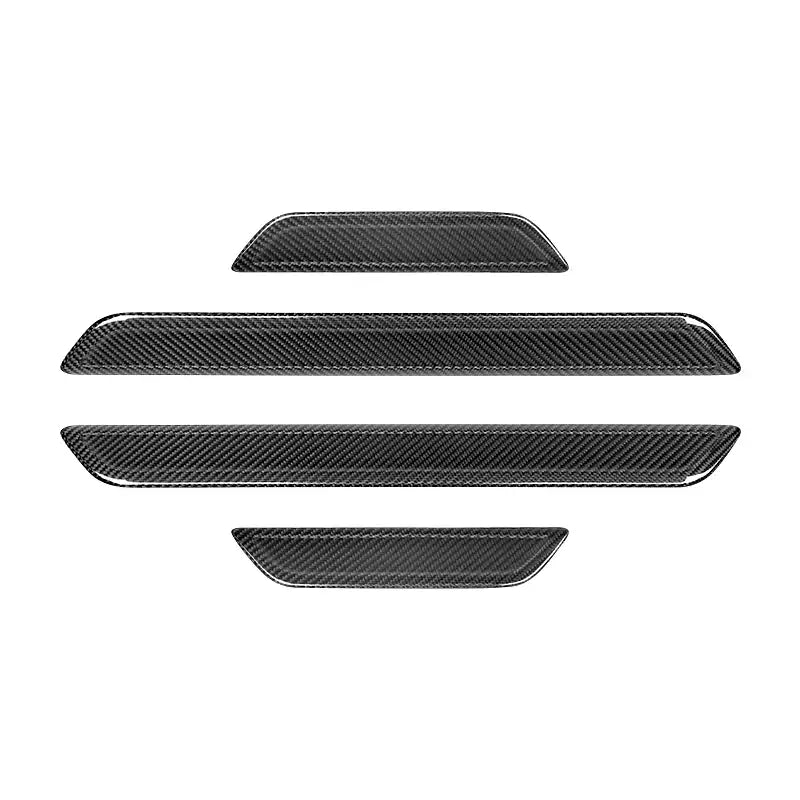 Real Dry Carbon Fiber Door Sill Strip Overlay for Model 3/Y