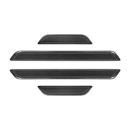 Real Dry Carbon Fiber Door Sill Strip Overlay for Model 3/Y