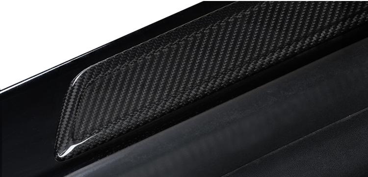 Real Dry Carbon Fiber Door Sill Strip Overlay for Model 3/Y