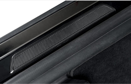 Real Dry Carbon Fiber Door Sill Strip Overlay for Model 3/Y