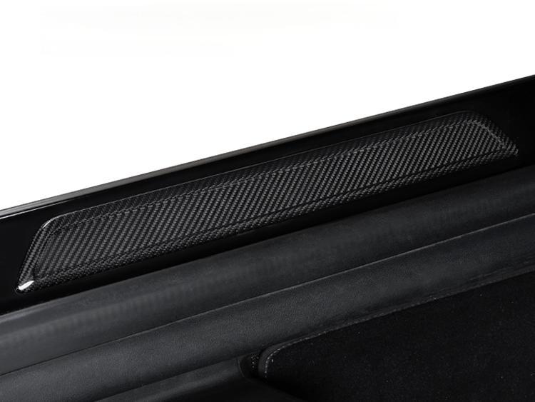 Real Dry Carbon Fiber Door Sill Strip Overlay for Model 3/Y