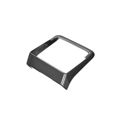 Real Dry Carbon Fiber Rear Screen Trim Frame Overlay for Model 3 Highland & New Model Y