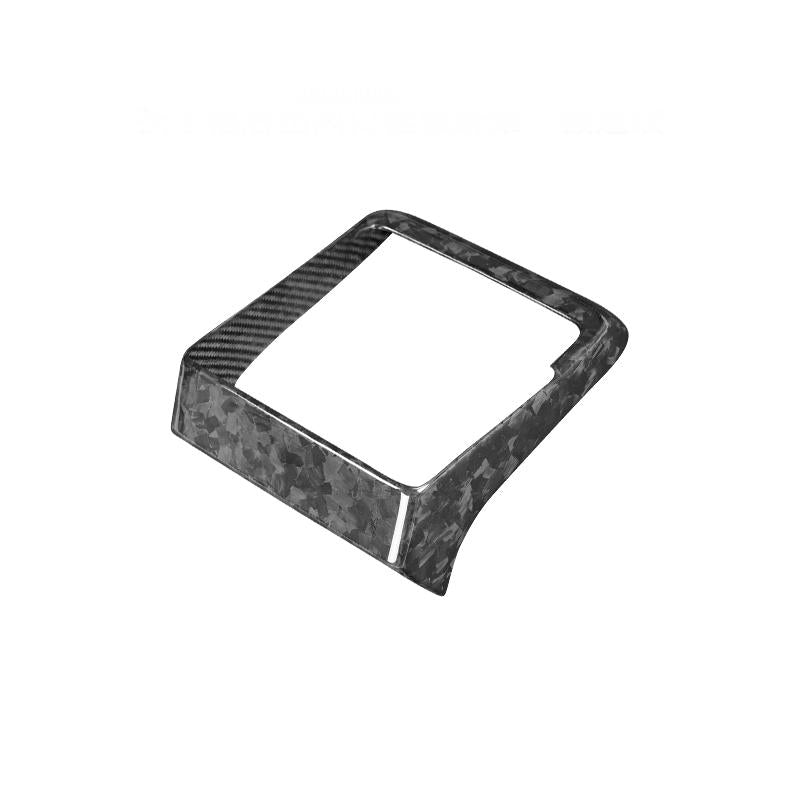 Real Dry Carbon Fiber Rear Screen Trim Frame Overlay for Model 3 Highland & New Model Y