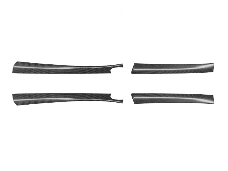 Real Dry Carbon Fiber Upper Door Trim Panel Overlay for Model 3 Highland / Model Y Juniper