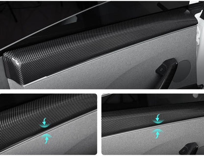 Real Dry Carbon Fiber Upper Door Trim Panel Overlay for Model 3 Highland / Model Y Juniper