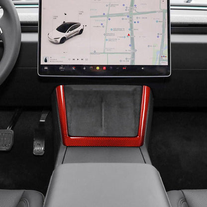 Real Dry Carbon Fiber Wireless Charging Frame for New Model Y & Model 3 Highland