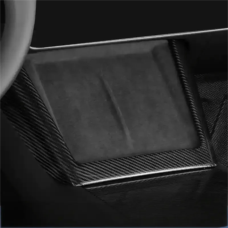 Real Dry Carbon Fiber Wireless Charging Frame for New Model Y & Model 3 Highland