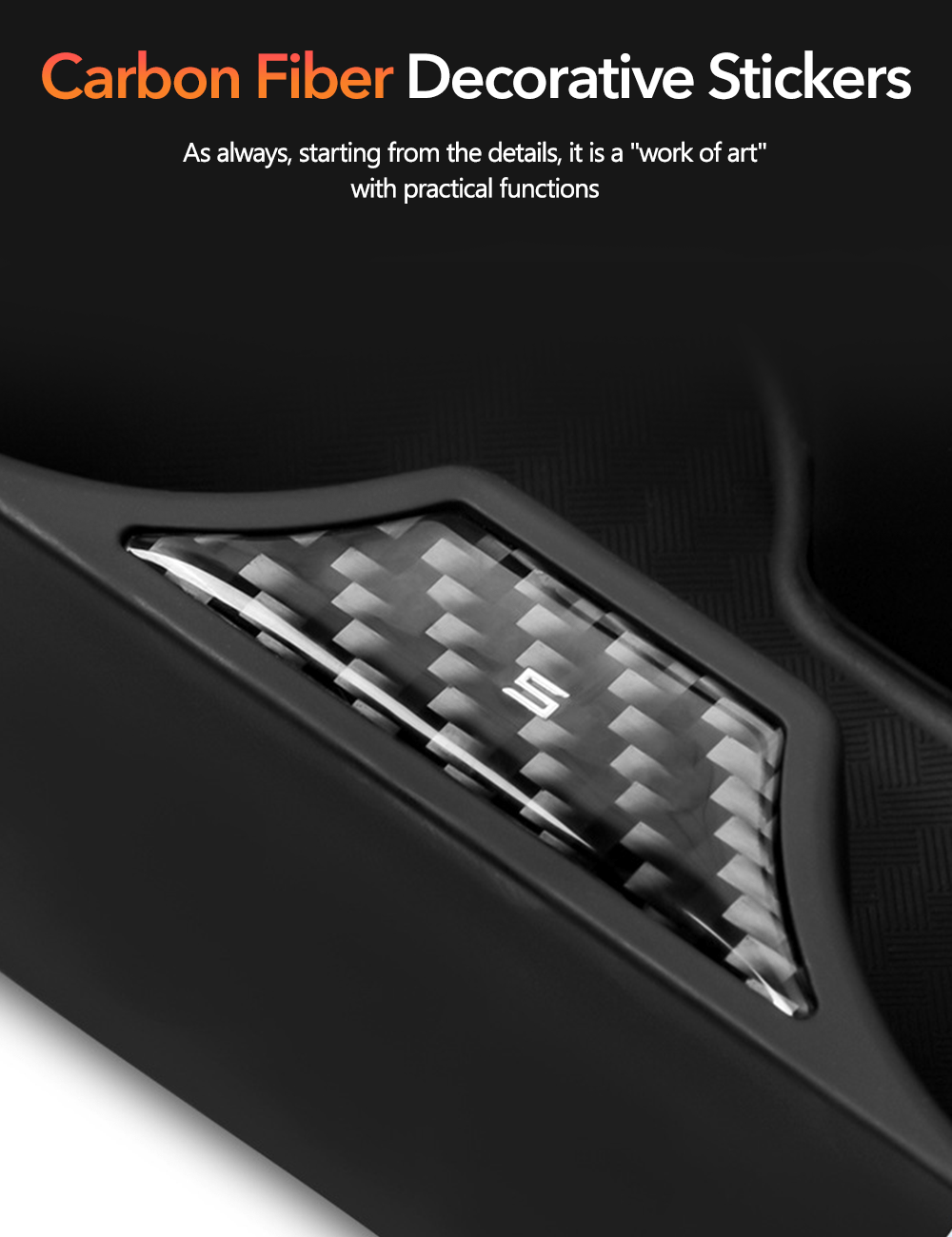 Rear Air Vent Cup Holder Storage Box For Tesla Model 3/Y