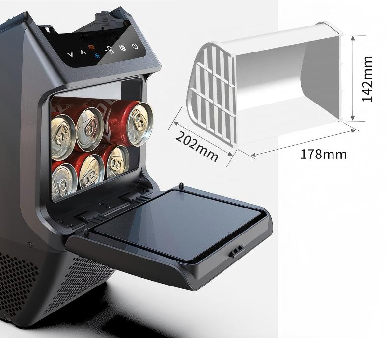 Rear armrest box on-board refrigerator for Tesla Model Y