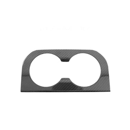 Rear Cup Holder Frame Dry Carbon Fiber Overlay for Model S/X 2023+