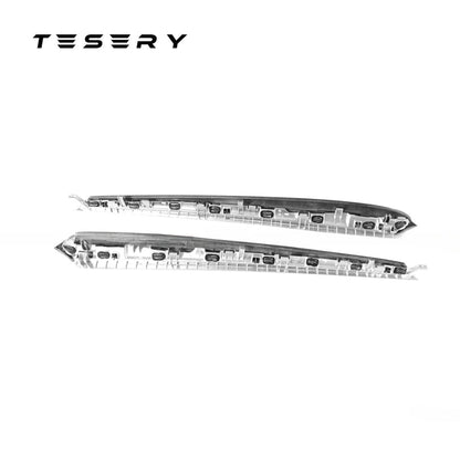 Repalcement Real Carbon Fiber Front Door Trim Panel  for Model 3 / Y 2021-2023