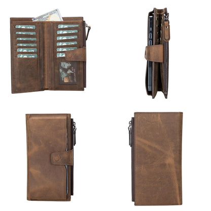 Riverton Women's Leather Wallet with Cell Phone Section