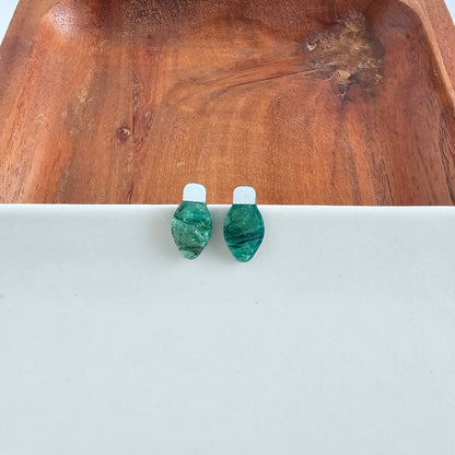 Christmas Light Studs - Green Shimmer