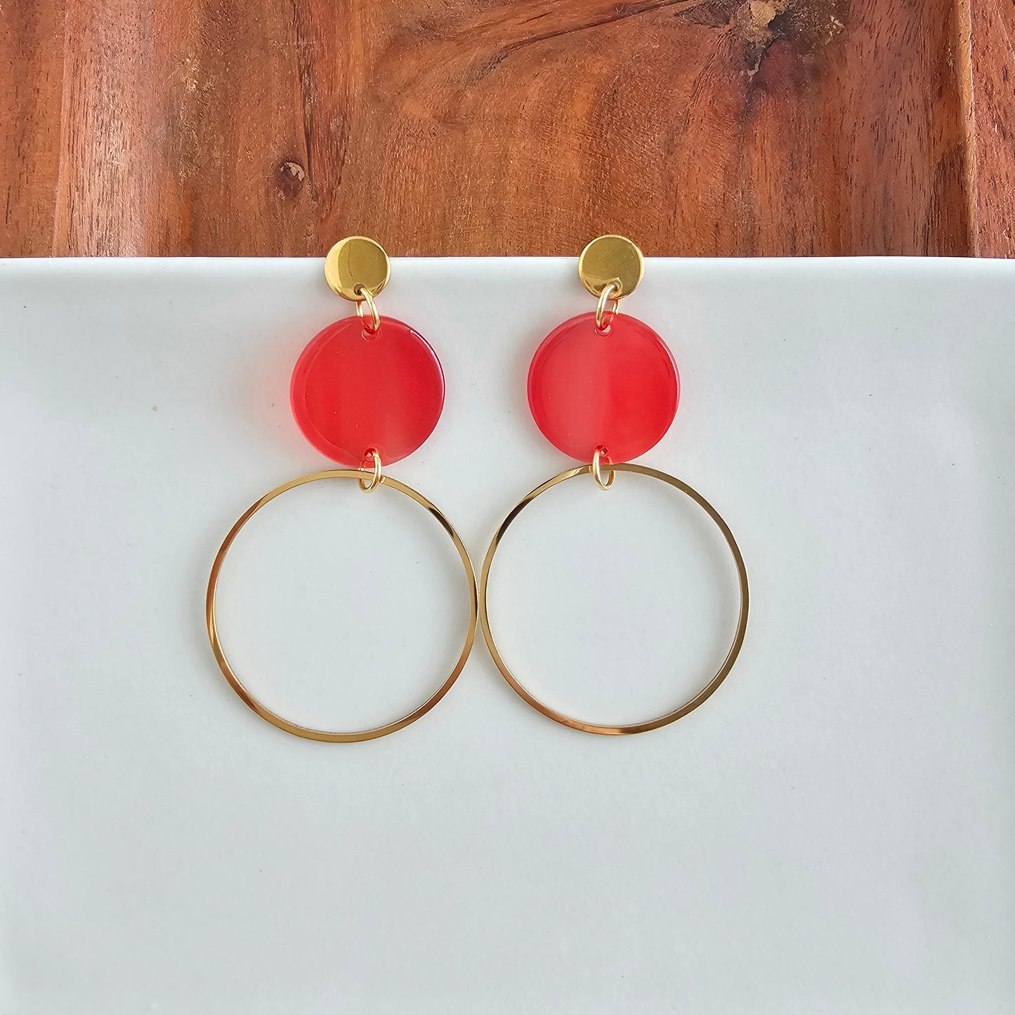 Sadie Earrings - Ruby Red