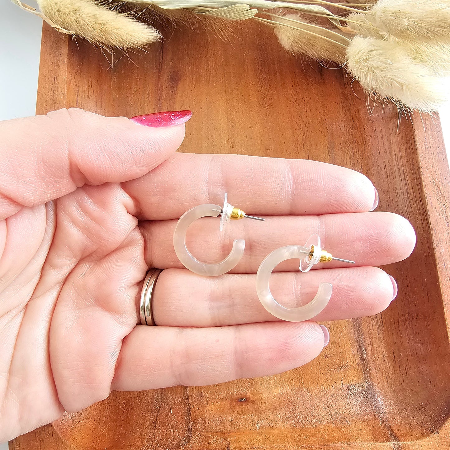 Micro Cam Mini Hoops - Cashmere