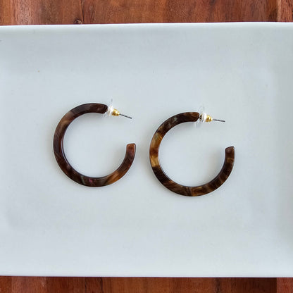 Camy Hoops - Coffee Shimmer