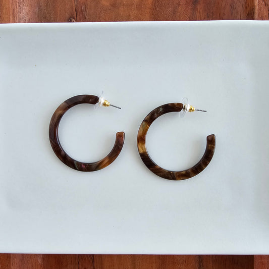 Camy Hoops - Coffee Shimmer