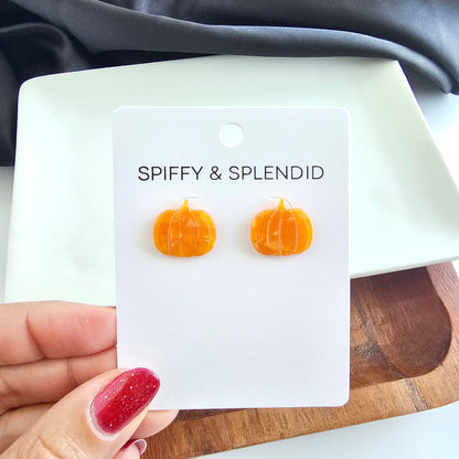 Pumpkin Patch Studs - Orange