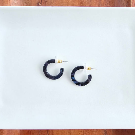 Micro Cam Mini Hoops - Midnight Shimmer