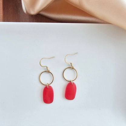 Emma Earrings - Ruby Red
