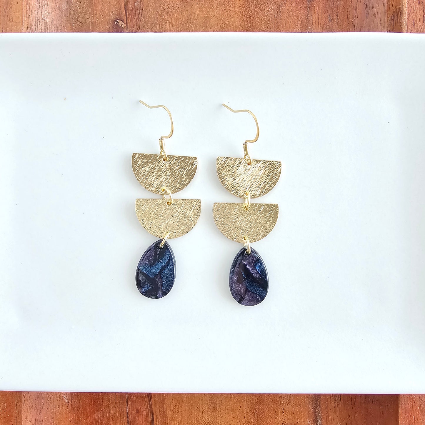 Aria Earrings - Midnight Shimmer