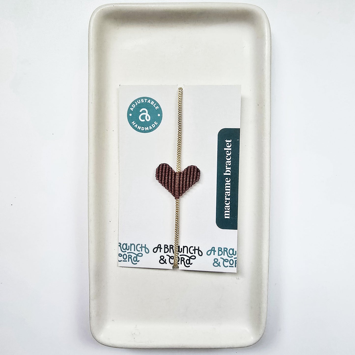 Heart Macrame Adjustable Bracelet