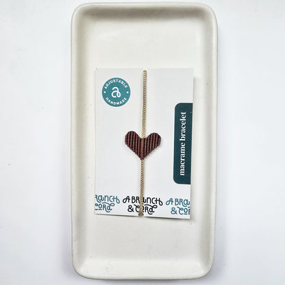 Heart Macrame Adjustable Bracelet