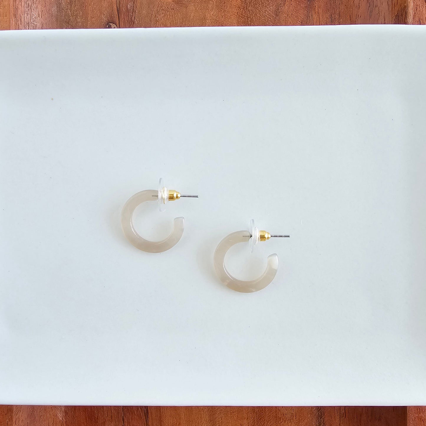 Micro Cam Mini Hoops - Cashmere