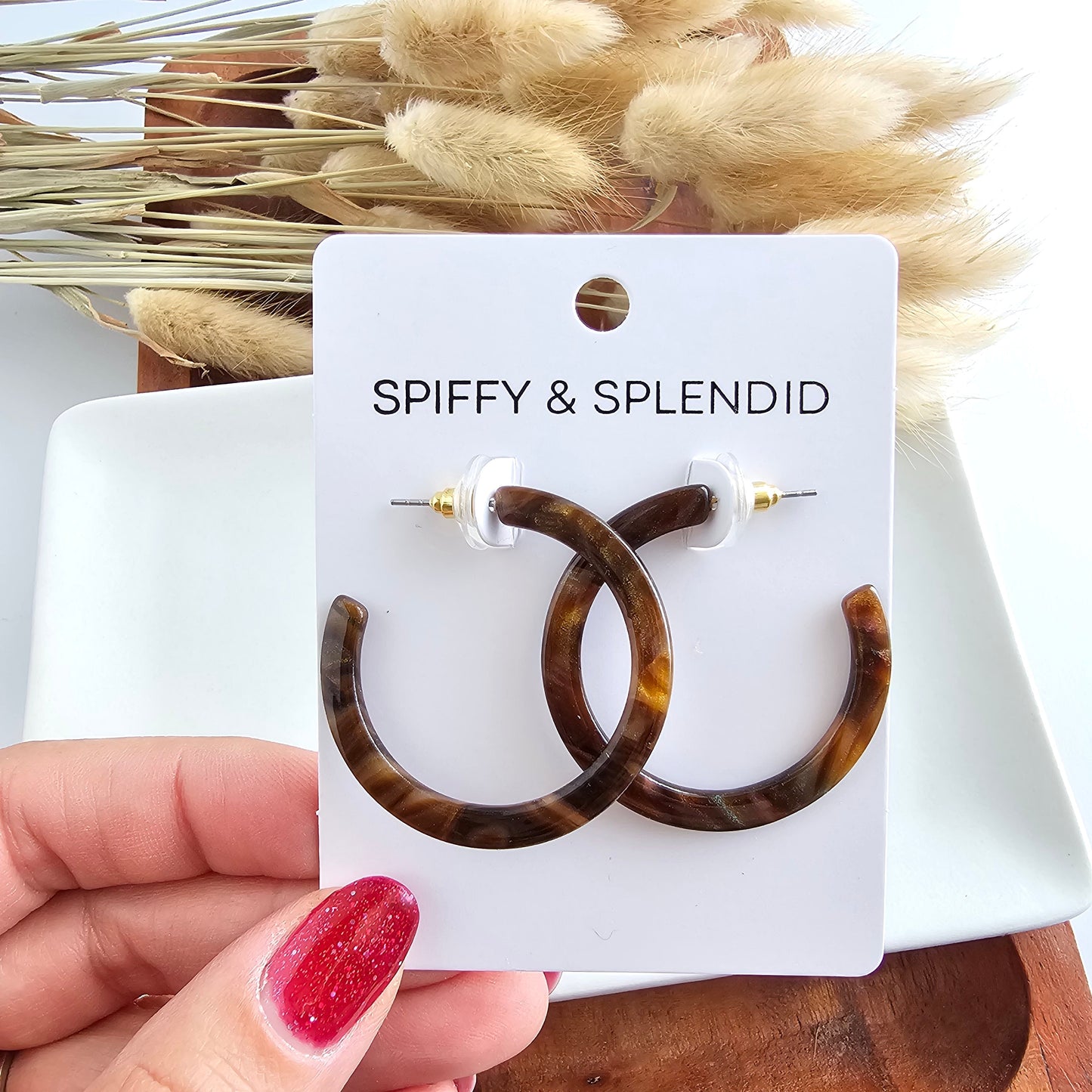 Camy Hoops - Coffee Shimmer