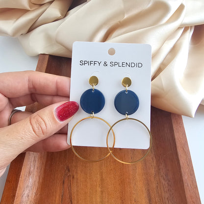 Sadie Earrings - Navy