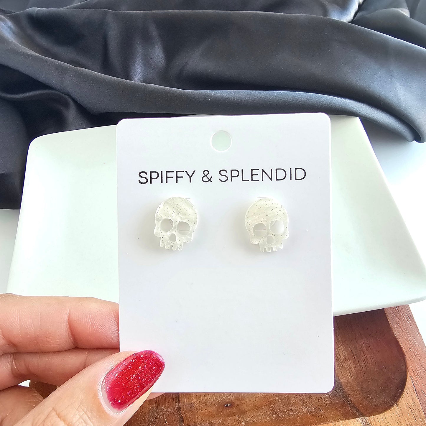 Skeleton Studs - White Shimmer
