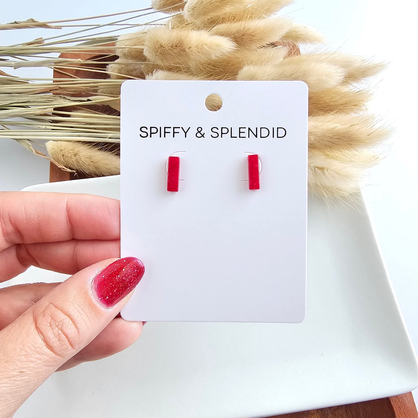 Mini Bella Studs - Scarlet