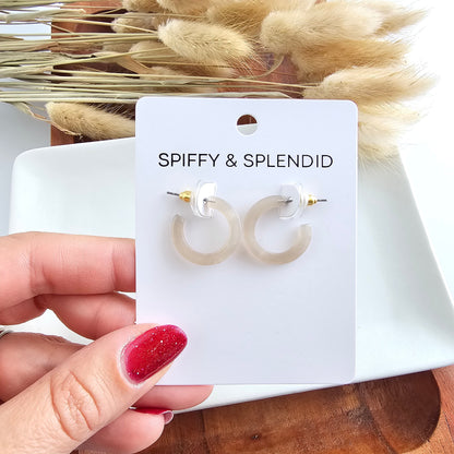 Micro Cam Mini Hoops - Cashmere