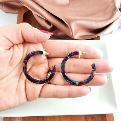 Camy Hoops - Jeweled Twilight