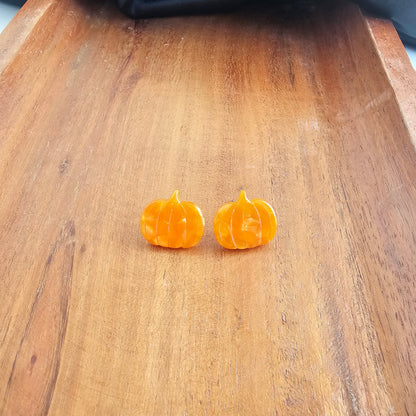 Pumpkin Patch Studs - Orange