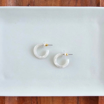 Micro Cam Mini Hoops - Cream