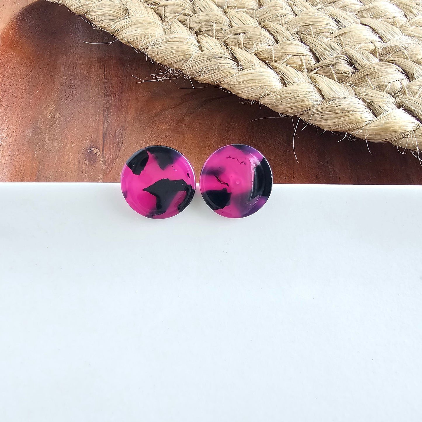 Sophie Studs - Fuchsia Tortoise