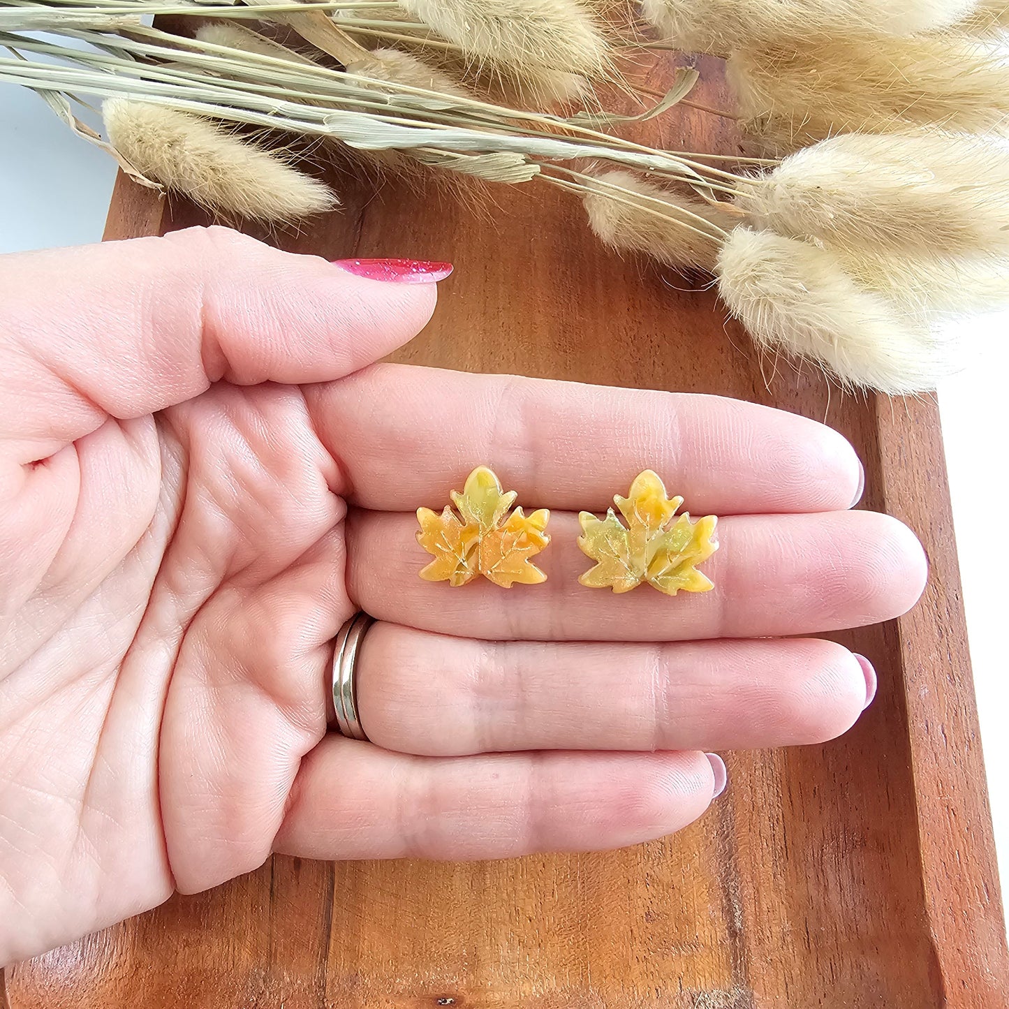 Maple Leaf Studs - Fall Leaves