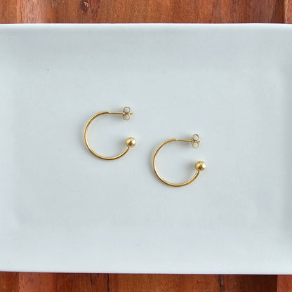 Magnolia Hoops - Black