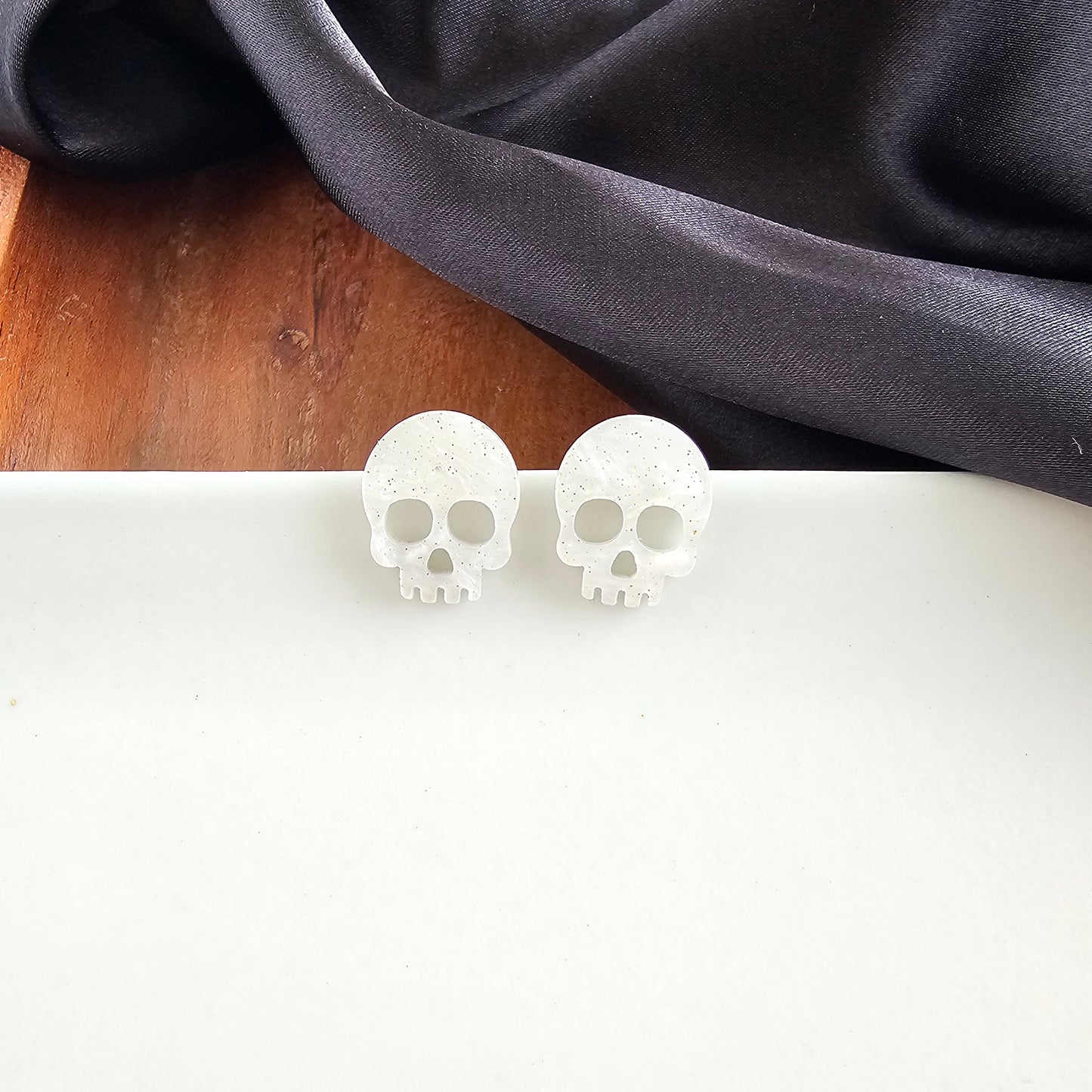 Skeleton Studs - White Shimmer