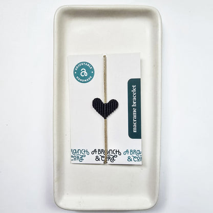 Heart Macrame Adjustable Bracelet