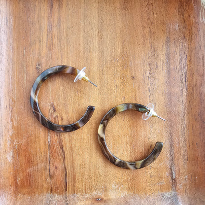 Camy Hoops - Coffee Shimmer